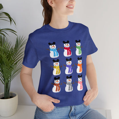 Colorful Snowmen Unisex Tee