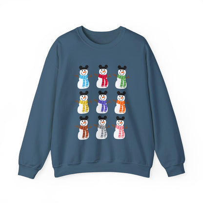 Colorful Snowmen Unisex Crewneck