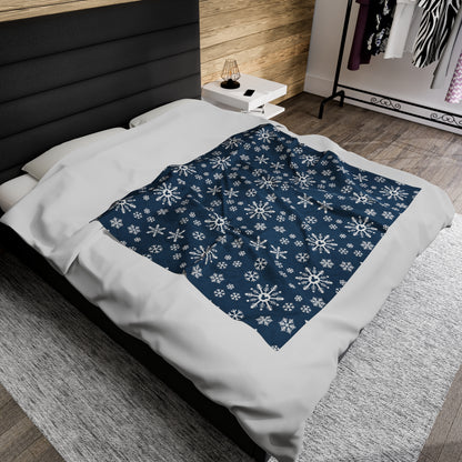 Magical Snowflakes Velveteen Blanket