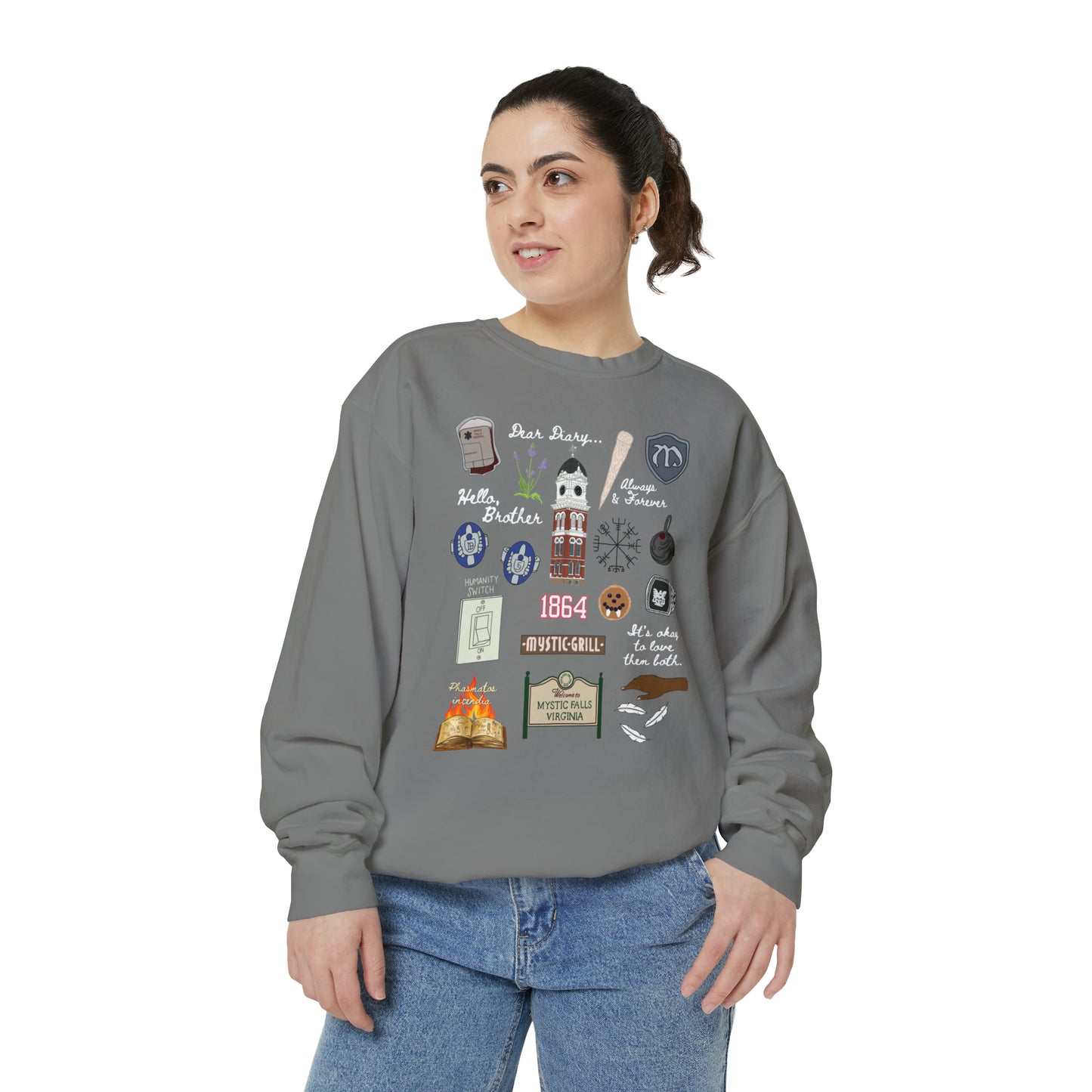 Vampire Doodles Comfort Colors Crewneck