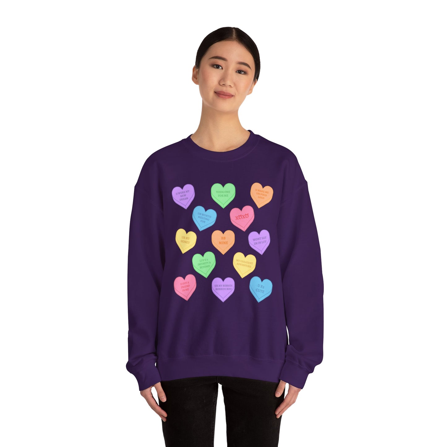 Conversation Hearts Unisex Crewneck