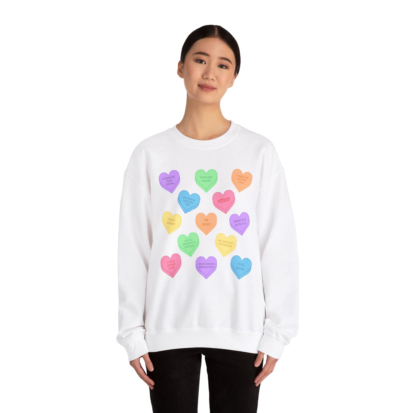 Conversation Hearts Unisex Crewneck