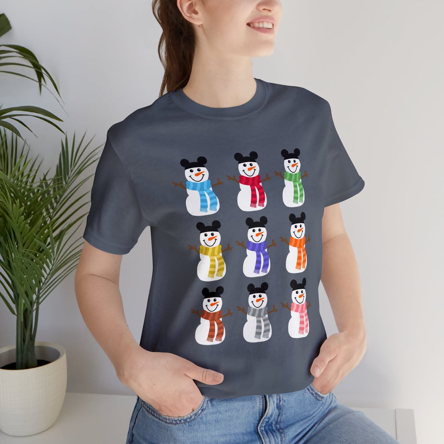 Colorful Snowmen Unisex Tee