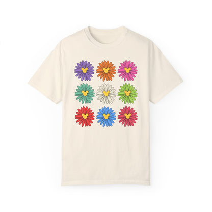 Colorful Flowers Comfort Colors Tee