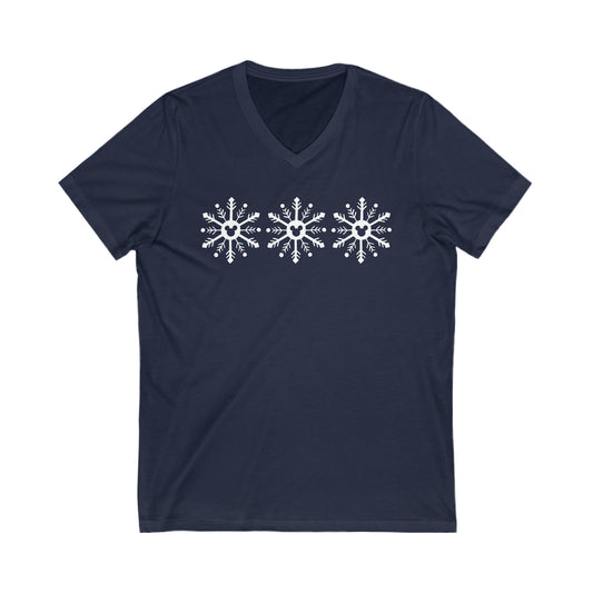 Magical Snowflakes Unisex V-Neck Tee