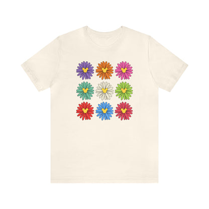 Colorful Flowers Unisex Tee