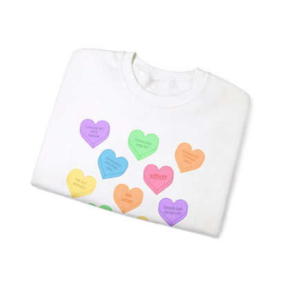 Conversation Hearts Unisex Crewneck