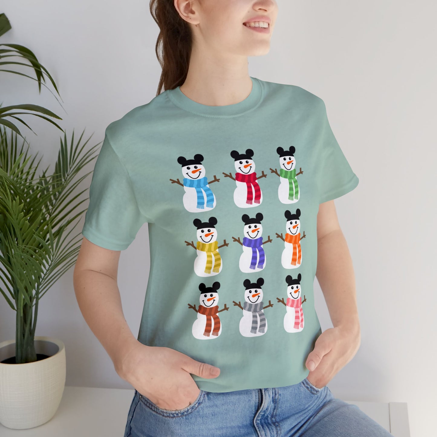 Colorful Snowmen Unisex Tee