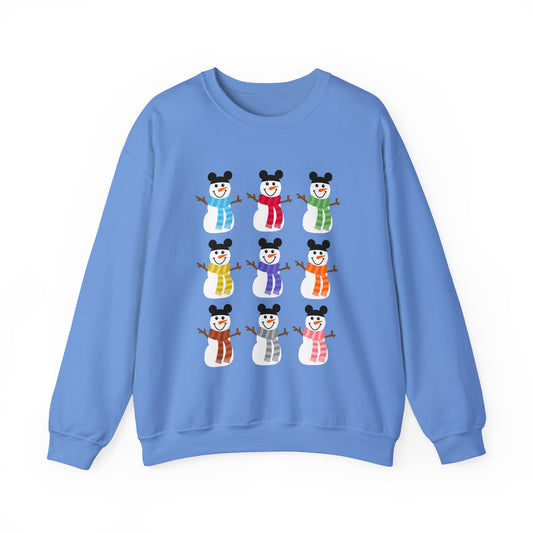 Colorful Snowmen Unisex Crewneck