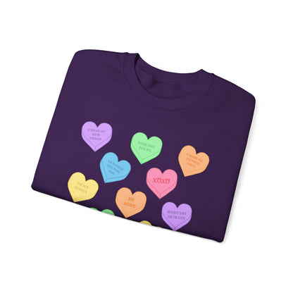 Conversation Hearts Unisex Crewneck