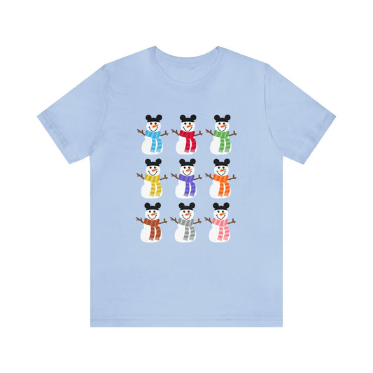 Colorful Snowmen Unisex Tee