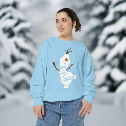 Happy Snowman Comfort Colors Crewneck