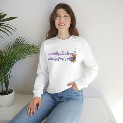 Thinking About Coffee Unisex Crewneck