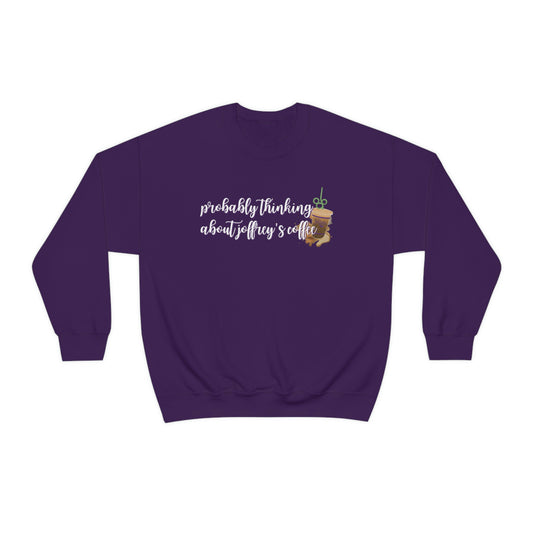 Thinking About Coffee Unisex Crewneck