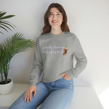 Thinking About Coffee Unisex Crewneck