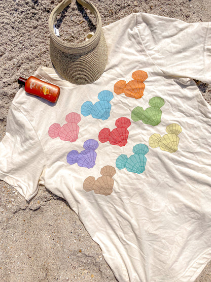Colorful Seashells Unisex Sleeve Tee